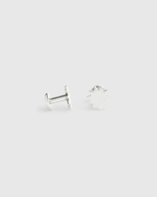 Sun Silver Cufflinks Pair