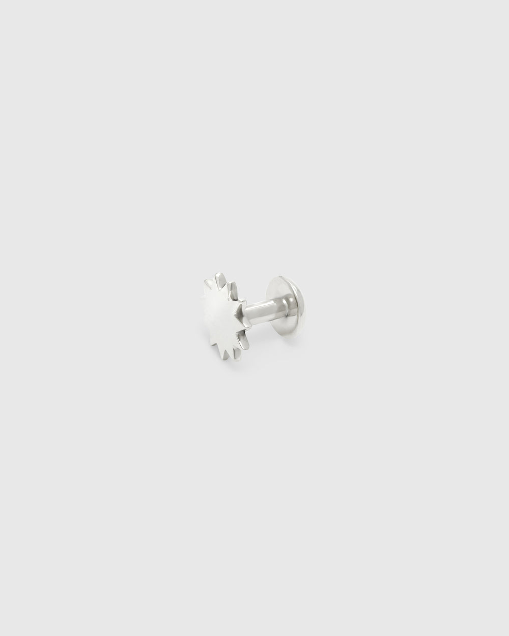 Sun Silver Cufflinks Single