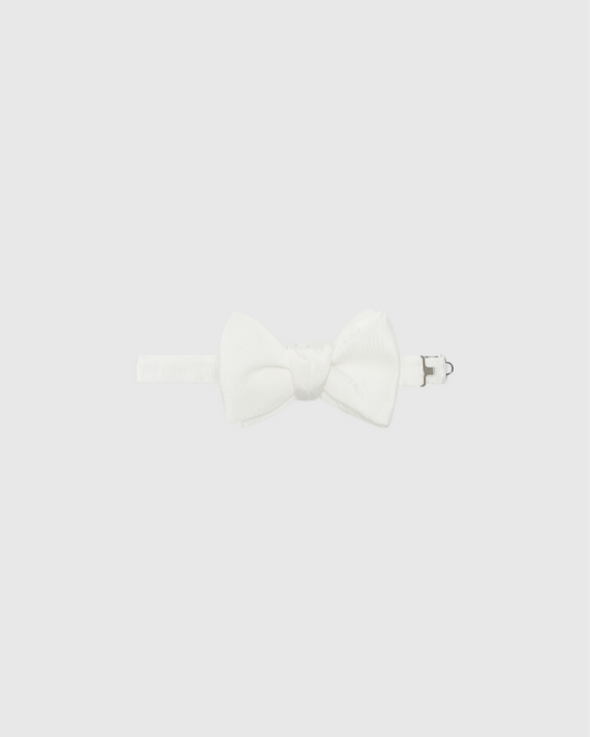 White Silk Bowtie 4-5